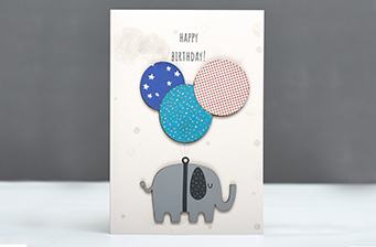 Happy Birthday! (with elephant and balloon)