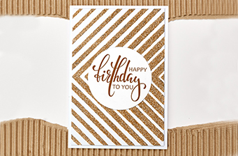 Happy Birthday to you! (with gold glitter)